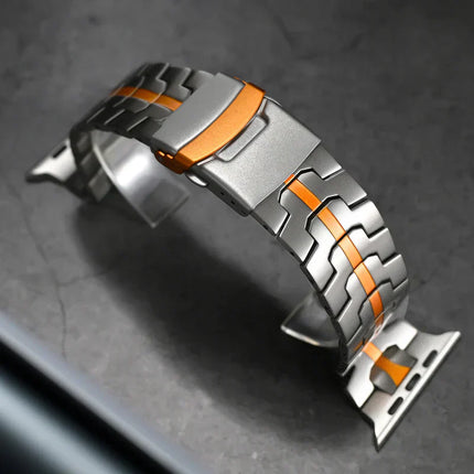 Correa de acero inoxidable y titanio para Apple Watch