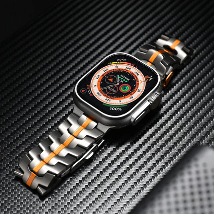 Correa de acero inoxidable y titanio para Apple Watch