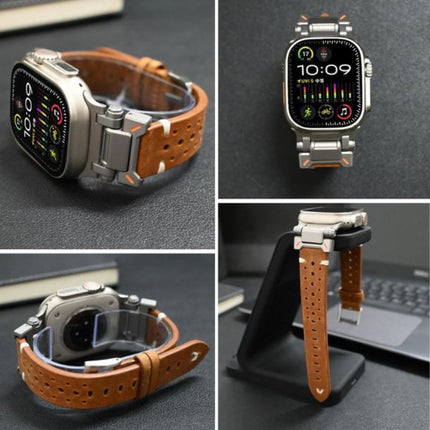 Correa de cuero TitaniumTouch para Apple Watch