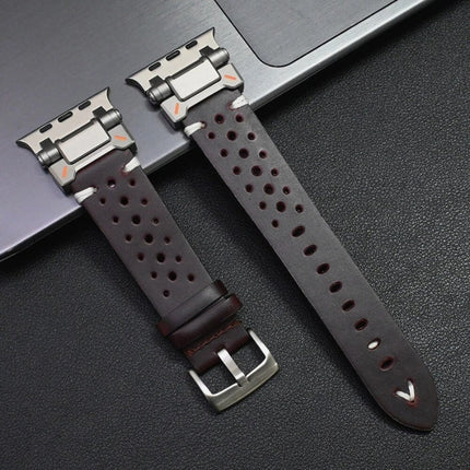 Correa de cuero TitaniumTouch para Apple Watch