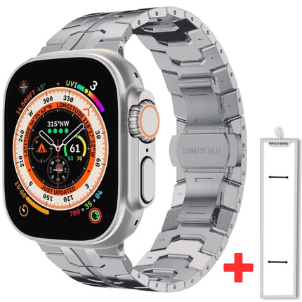 Correa de acero inoxidable y titanio para Apple Watch
