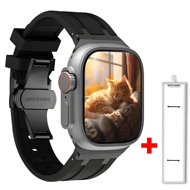 Correa de silicona y titanio Onyx para Apple Watch