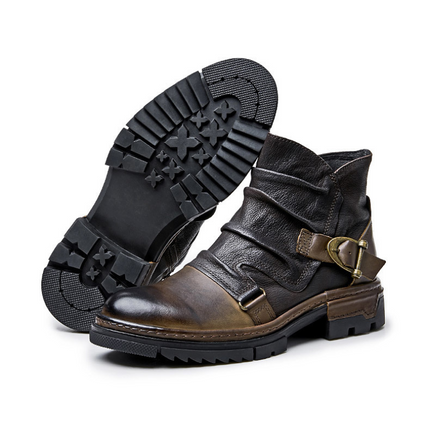 Botas de motociclista de cuero Toretto