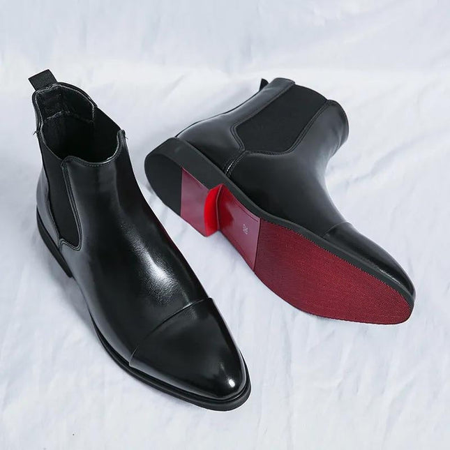 Botas Chelsea de piel auténtica Giovanni