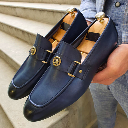Mocasines de piel auténtica italiana de Milán
