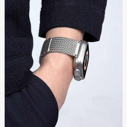 Correa de acero inoxidable trenzado de titanio para Apple Watch