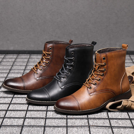 Botas de piel auténtica Pelle Italiana
