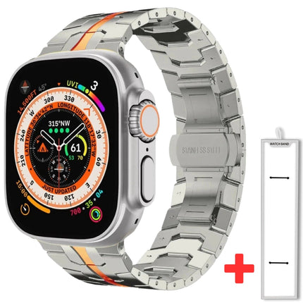 Correa de acero inoxidable y titanio para Apple Watch