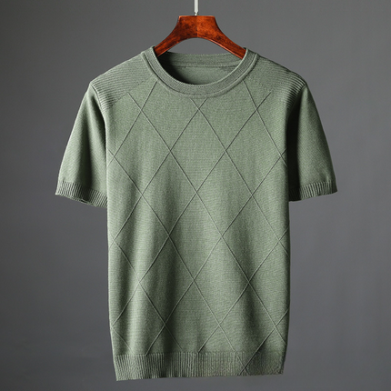 Camiseta de punto con cuadrícula Marquee