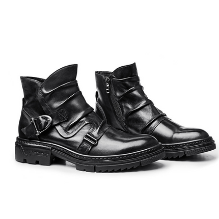 Botas de motociclista de cuero Toretto