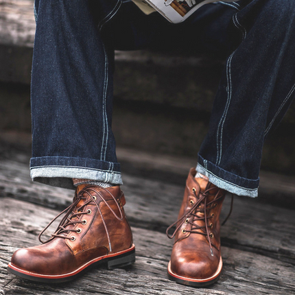 Botas Hudson de piel auténtica hechas a mano