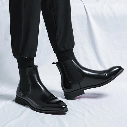 Botas Chelsea de piel auténtica Giovanni