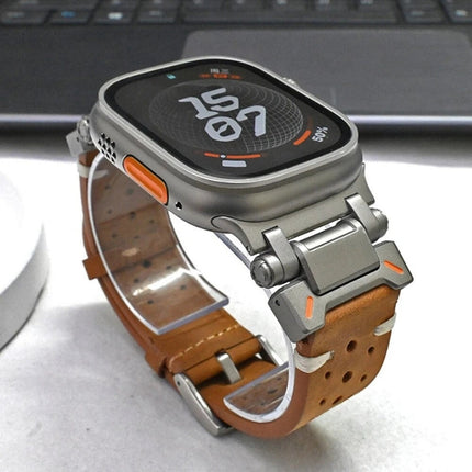 Correa de cuero TitaniumTouch para Apple Watch