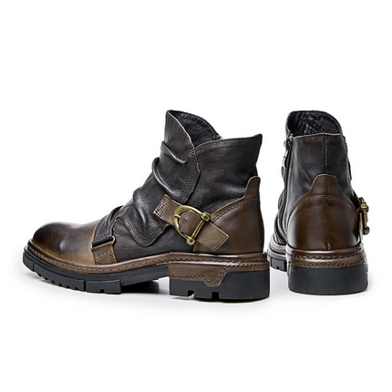 Botas de motociclista de cuero Toretto