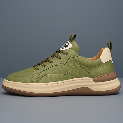 Zapatillas de piel auténtica Nero Italiana