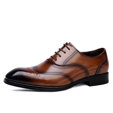 Zapatos de vestir brogue de cuero Lucas