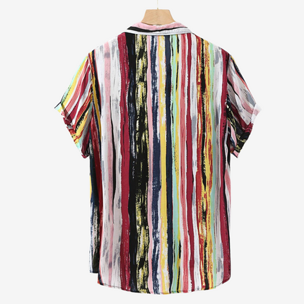 Camisa con estampado artesanal abstracto