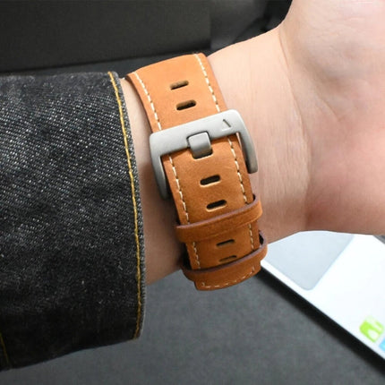 Correa de titanio para Apple Watch de cuero genuino