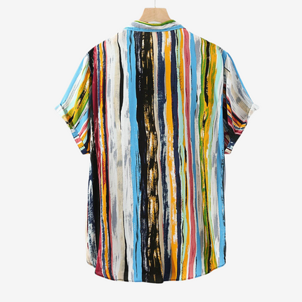 Camisa con estampado artesanal abstracto