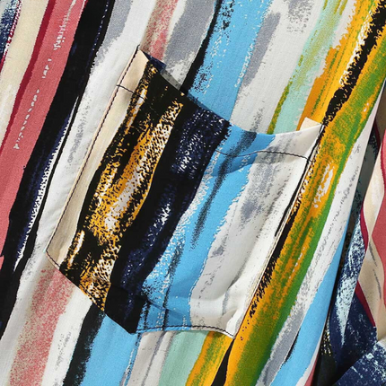 Camisa con estampado artesanal abstracto