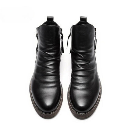 Botas Chelsea de piel auténtica Milano