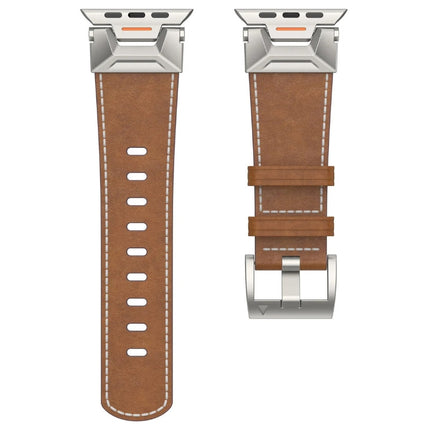Correa de titanio para Apple Watch de cuero genuino