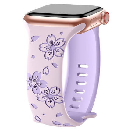 Correa de silicona floral para Apple Watch