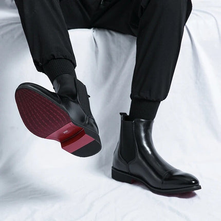 Botas Chelsea de piel auténtica Giovanni