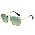 Montura dorada / Lentes turquesa