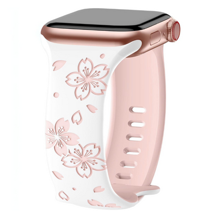 Correa de silicona floral para Apple Watch