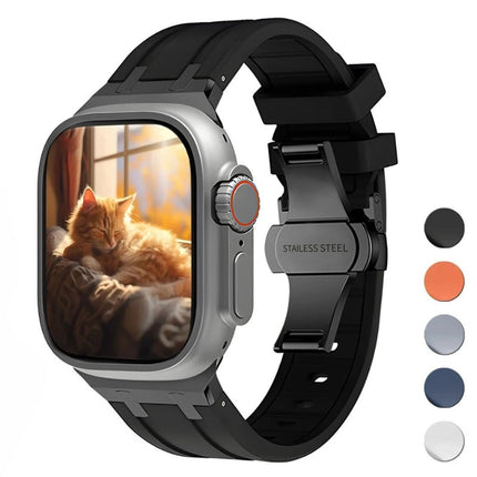 Correa de silicona y titanio Onyx para Apple Watch