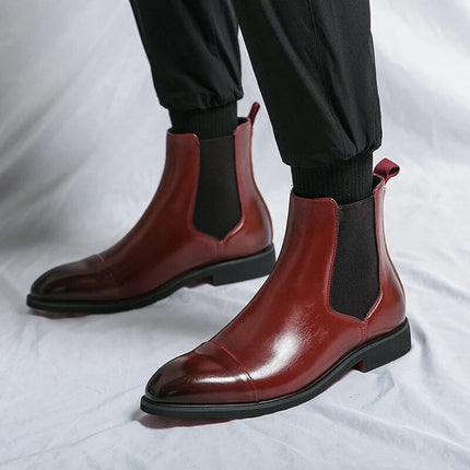 Botas Chelsea de piel auténtica Giovanni