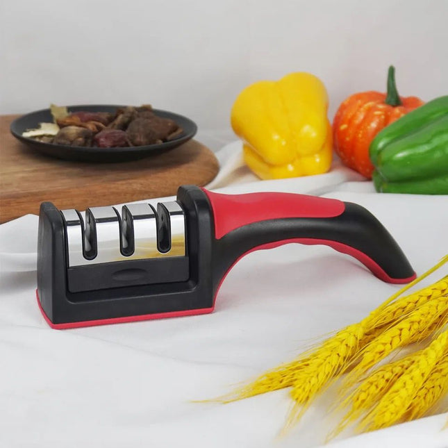 Afilador de cuchillo tres cabezales