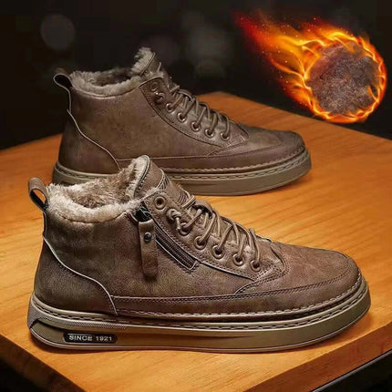 Botas WarmStep Hombre | Cuero, Lana y Confort de Invierno