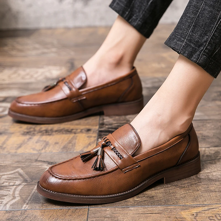 Mocasines con borlas de cuero Cambridge