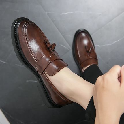 Mocasines de cuero con borlas Belmont