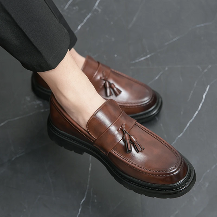 Mocasines de cuero con borlas Belmont