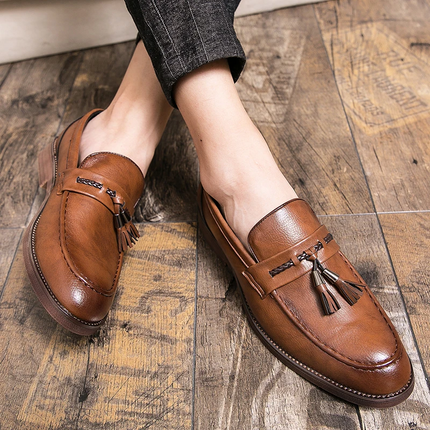 Mocasines con borlas de cuero Cambridge