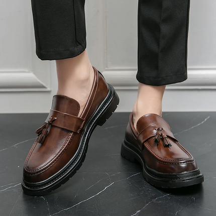 Mocasines de cuero con borlas Belmont