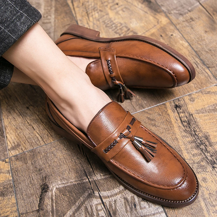 Mocasines con borlas de cuero Cambridge