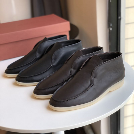 Mocasines de piel merlot