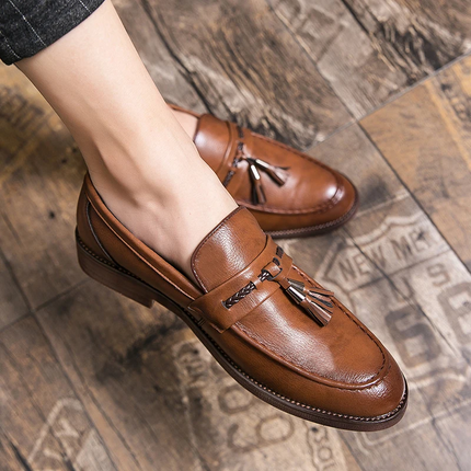 Mocasines con borlas de cuero Cambridge