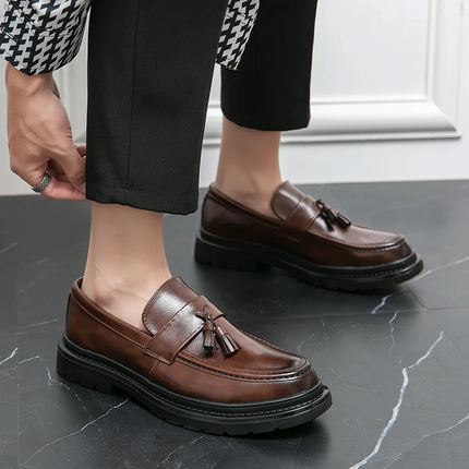 Mocasines de cuero con borlas Belmont
