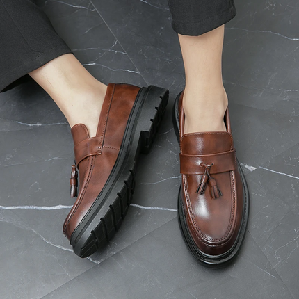 Mocasines de cuero con borlas Belmont
