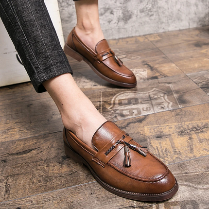 Mocasines con borlas de cuero Cambridge