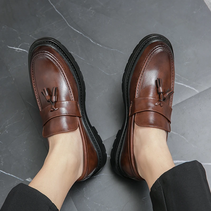 Mocasines de cuero con borlas Belmont