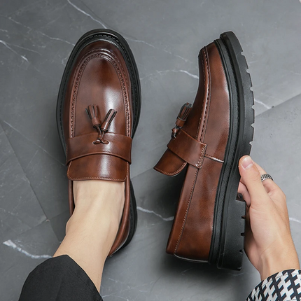 Mocasines de cuero con borlas Belmont