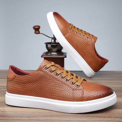 Zapatillas de piel tejida Salvatore