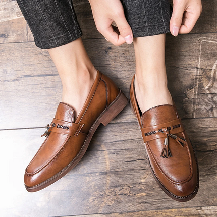 Mocasines con borlas de cuero Cambridge