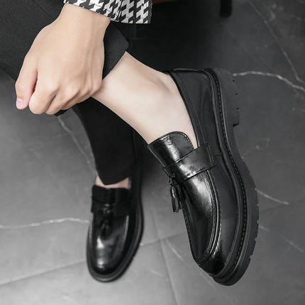 Mocasines de cuero con borlas Belmont